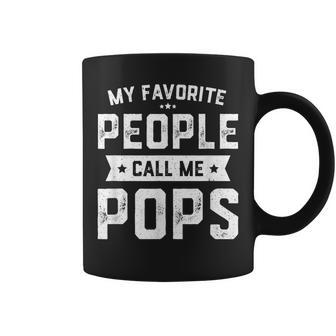 My Favorite People Call Me Pops Fathers Day Coffee Mug - Monsterry DE