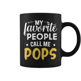 My Favorite People Call Me Pops Father's Day Coffee Mug - Monsterry