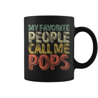 My Favorite People Call Me Pops Xmas Father's Day Coffee Mug - Monsterry CA