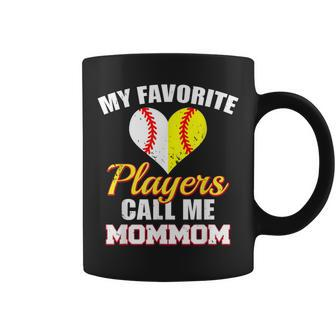 My Favorite Players Call Me Mommom Baseball Softball Mom Mom Coffee Mug - Monsterry