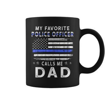 My Favorite Police Officer Calls Me Dad Father's Day Coffee Mug - Monsterry