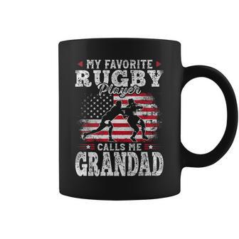 My Favorite Rugby Player Calls Me Grandad Fathers Day Coffee Mug - Monsterry UK