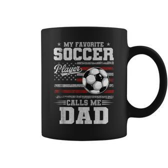 My Favorite Soccer Player Calls Me Dad Father’S Day Dad Coffee Mug - Seseable