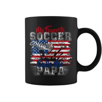 My Favorite Soccer Player Calls Me Papa Father’S Day Dad Men Coffee Mug - Thegiftio UK