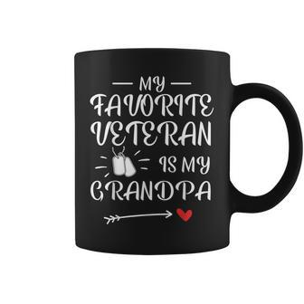 My Favorite Veteran Is My Grandpa Proud Army Family Matching Coffee Mug - Monsterry