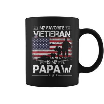 My Favorite Veteran Is My Papaw Flag Father Veterans Day Coffee Mug - Seseable