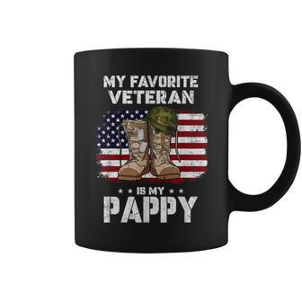 My Favorite Veteran Is My Pappy American Flag Veterans Day Coffee Mug - Monsterry