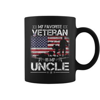 My Favorite Veteran Is My Uncle Flag Father Veterans Day Coffee Mug - Seseable