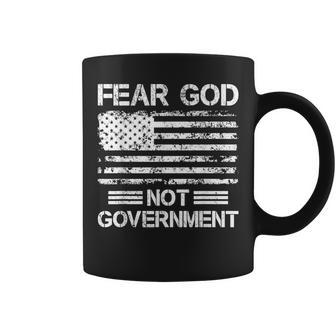 Fear God Not Government American Flag Coffee Mug - Monsterry DE