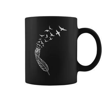 Feather Flying Birds Cool Street Style Positivity Casual Coffee Mug - Monsterry UK