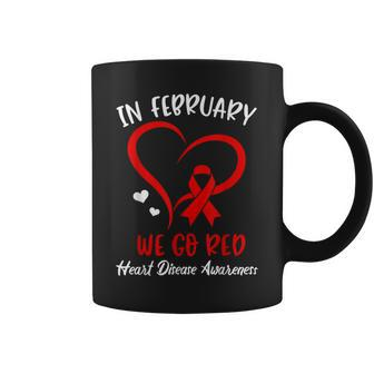In February We Go Red American Heart Disease Awareness Coffee Mug - Thegiftio UK