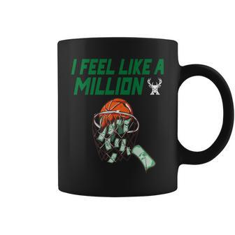 I Feel Like A Million Bucks Finals Championship Basketball Coffee Mug | Crazezy