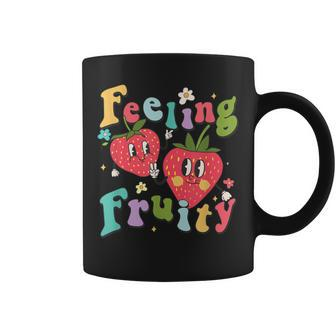 Feeling Fruity Lesbian Strawberry Cottagecore Lgbt Pride Coffee Mug - Monsterry AU