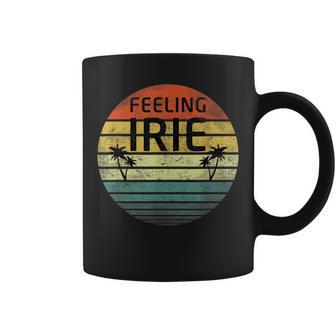 Feeling Irie Retro Sunset Jamaica Reggae Rasta Coffee Mug - Monsterry CA