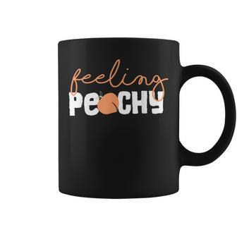 Feeling Peachy Water Color Peach Lover Spring Cool Saying Coffee Mug - Monsterry DE