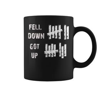 Fell Down Got Up Motivational For & Men Coffee Mug - Seseable