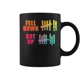 Fell Down Got Up Motivational Positivity Coffee Mug - Monsterry UK