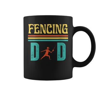 Fencing Dad Retro Vintage Father's Day Sport Fencing Coffee Mug - Monsterry DE