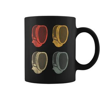Fencing Sports Vintage Fencing Mask Coffee Mug - Monsterry