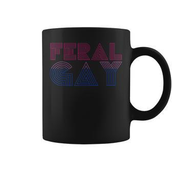 Feral Gay Lgbt Gay Bi Pan Trans Pride Meme Bisexual Flag Coffee Mug - Monsterry DE
