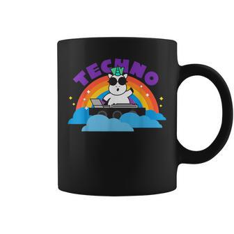 Festival With Unicorn Techno Dj Coffee Mug - Monsterry DE