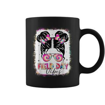Field Day Vibes Messy Bun Field Day 2023 Girls Student Coffee Mug - Monsterry DE
