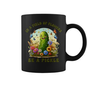 In A Field Of Flowers Be A Pickle Butterfly Floral Coffee Mug - Monsterry