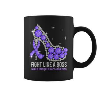 Fight Like A Boss Fabulous Cancer Immunotherapy Awareness Coffee Mug | Crazezy