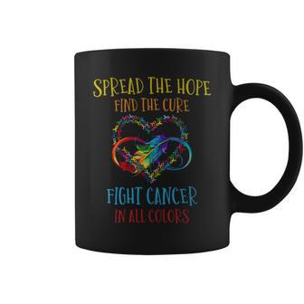 Fight Cancer In All And Every Color Ribbons Flower Heart Coffee Mug - Monsterry CA