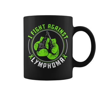 I Fight Lymphoma Awareness Support Boxing Gloves Coffee Mug - Monsterry AU