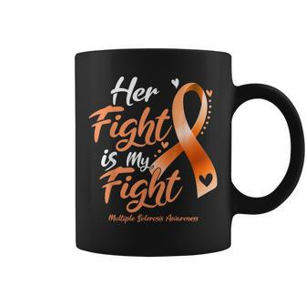 Her Fight My Fight Ms Multiple Sclerosis Awareness Men Coffee Mug - Seseable