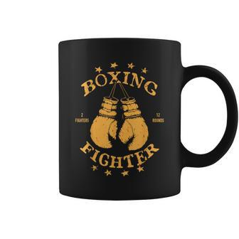 Fighter Boxing Gloves Vintage Boxing Coffee Mug - Monsterry CA