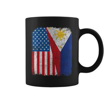 Filipino American Flag Half Usa Philippines Root Proud Coffee Mug - Monsterry UK
