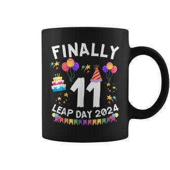 Finally 11 Leap Day 2024 44Th Leap Year Birthday Party Coffee Mug - Monsterry AU