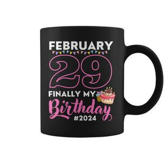 Finally My Birthday Leap Day Laughter For Leap Year 2024 Coffee Mug - Seseable