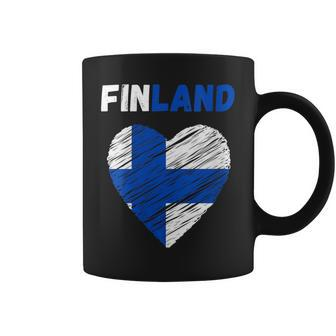 Finland Flag Holiday Finland Heart Finnish Flag Coffee Mug - Thegiftio UK