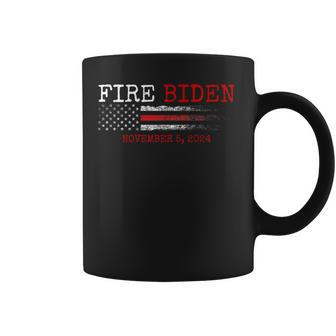 Fire Biden Elect Trump President 2024 Vintage American Flag Coffee Mug | Mazezy