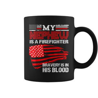 Firefighter Nephew Bravery Is In His Blood Coffee Mug - Monsterry DE