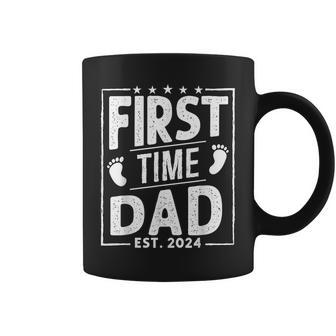 First 1St Time Dad Est 2024 New Dad First Father's Day Coffee Mug - Monsterry AU