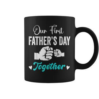 Our First Father's Day Matching Dad And Baby For New Dad Coffee Mug - Seseable