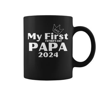 My First Father's Day As A Papa 2024 Daddy Father Dad Lovers Coffee Mug - Thegiftio UK