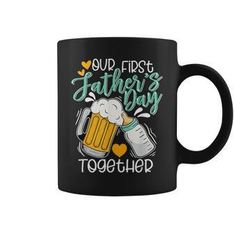 Our First Fathers Day Together 2024 Baby Dad And Son Coffee Mug - Thegiftio UK