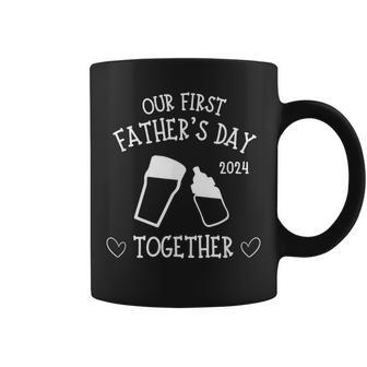 Our First Father's Day Together 2024 Cute Dad Beer Lover Coffee Mug - Monsterry UK