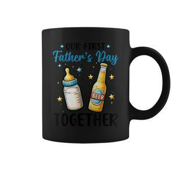 Our First Father's Day Together Baby Milk Bottle Daddy Beer Coffee Mug - Thegiftio UK