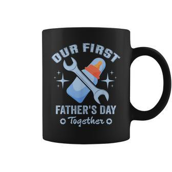 Our First Father's Day Together Mechanic Dad Coffee Mug - Monsterry