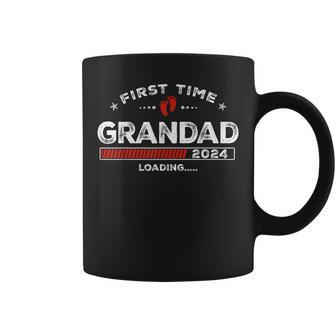First Time Grandad Est 2024 Loading Soon To Be Dad Grandpa Coffee Mug - Monsterry
