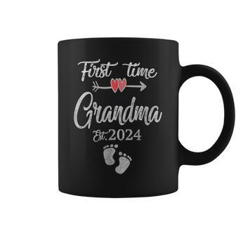First Time Grandma 2024 Cute Heart Mother's Day New Grandma Coffee Mug | Mazezy