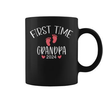 First Time Grandpa 2024 Pregnancy Announcement New Grandpa Coffee Mug - Monsterry CA