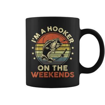 Fishing- Im A Hooker On The Weekend Bass Fish Dad Coffee Mug - Seseable
