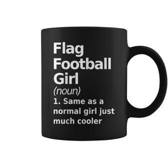 Flag Football Girl Definition & Sassy Womans Sports Coffee Mug - Monsterry CA